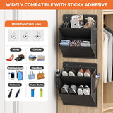 RV shoe storage (adhesive), over-door rack with deep pockets – for motorhomes, narrow wardrobes, 1 piece - V.I.P Digital Presence