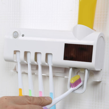 Wall Toothbrush Holder Smart Bathroom Toothpaste Squeezer for Bathroom Toilet Automatic Disinfect Bathroom Accessories - V.I.P Digital Presence