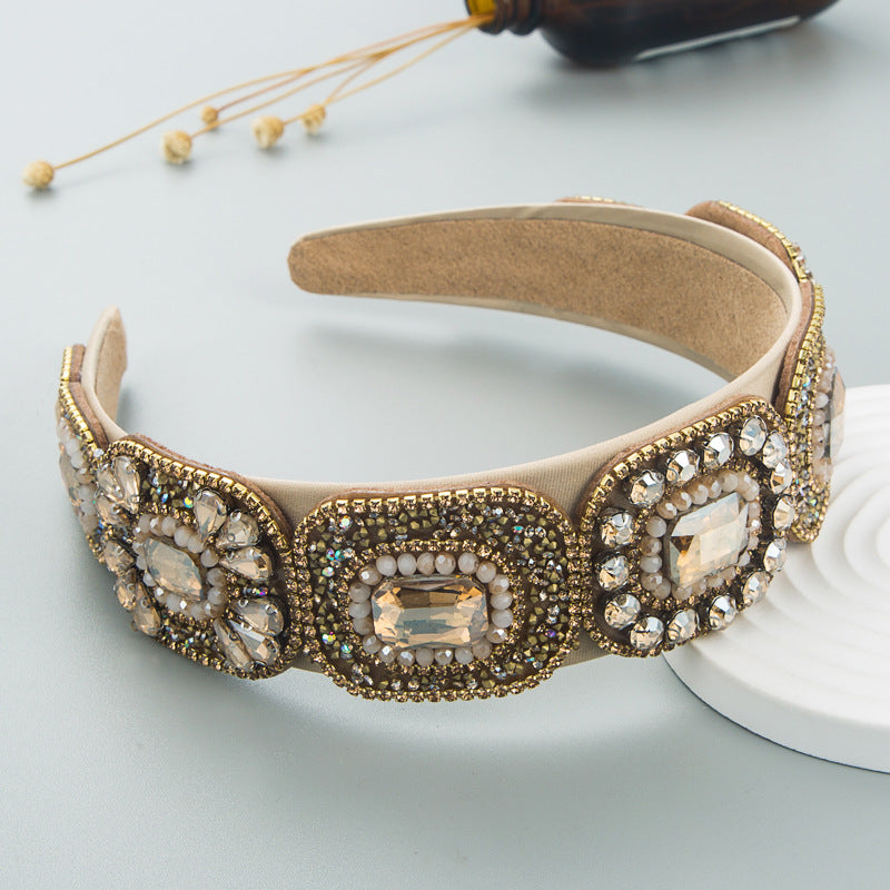 Hair Hoop Fashion New Bright Crystal Baroque Hair Band Hair Cave High Quality Small Fragrance Head Hoop Hair Accessories - V.I.P Digital Presence