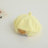 Children Spring and Autumn Beret Baby Cute Bear Hat Korean Version Male and Female Baby Corduroy Painter Hat - V.I.P Digital Presence