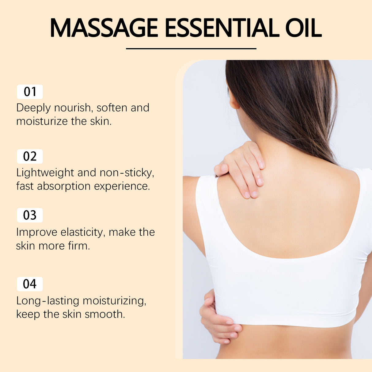 Skin Massage Treatment Essential Oil Improves Skin Elasticity, Softness, Firmness And Light Non-Sticky Massage Oil
