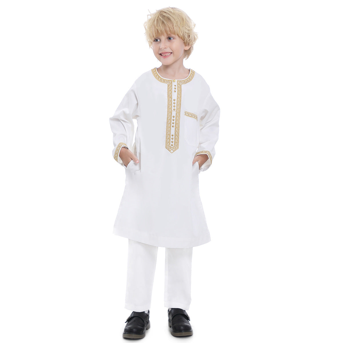Middle Eastern teenage boy embroidered robe set - V.I.P Digital Presence