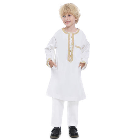 Middle Eastern teenage boy embroidered robe set - V.I.P Digital Presence
