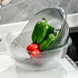 Household washing basket basin plastic drain basket wash fruit basin rice basket storage basket - V.I.P Digital Presence