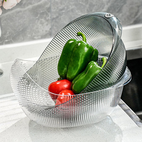 Household washing basket basin plastic drain basket wash fruit basin rice basket storage basket - V.I.P Digital Presence