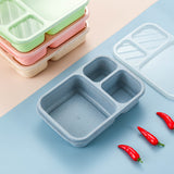 Microwaveable rectangular wheat straw compartment lunch box fresh-keeping lunch box - V.I.P Digital Presence