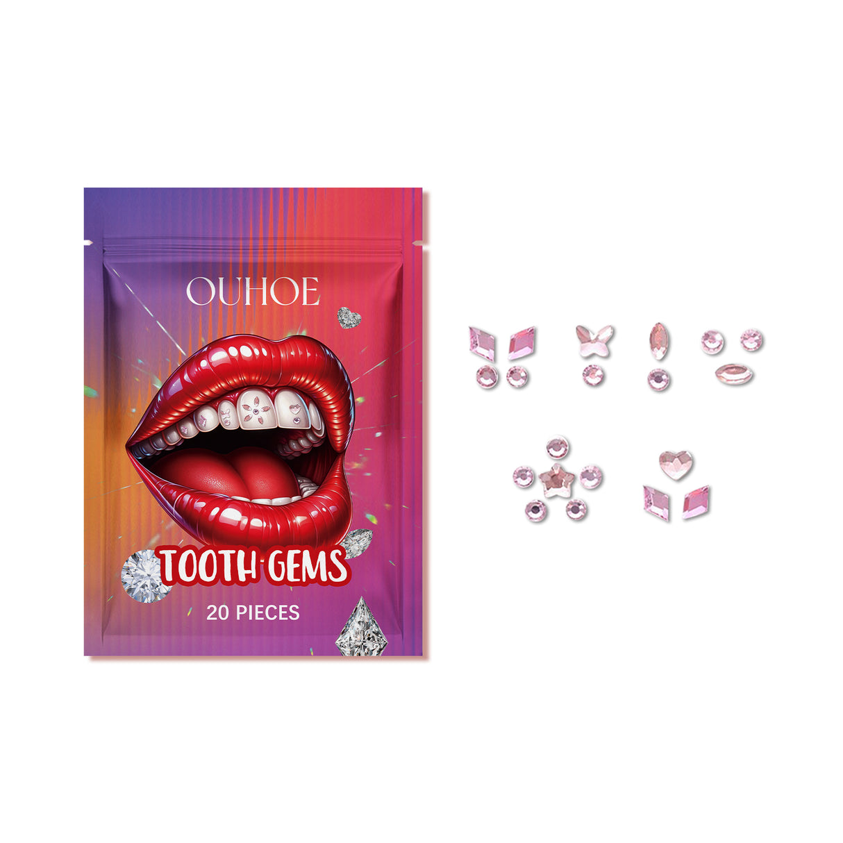 Crystal Dental Diamond Sparkle Dental Diamond Decorative Fashion Beauty Stickers To Enhance Smile Light Portable Crystal Dental Diamond - V.I.P Digital Presence