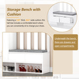 39.3'W70.8'H multifunctional corridor shoe cabinet with soft padded nail board and white clothes hanger with entrance hook - V.I.P Digital Presence