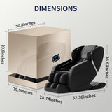 Full body deep tissue massage chair, foot massage, 8 fixed massage rollers, touch screen suitable for 5.1-5.75 feet high (black) - V.I.P Digital Presence