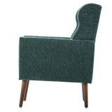 Modern Accent Chair Upholstered Foam Filled Living Room Chairs Comfy Reading Chair Mid Century Modern Chair  (Blackish Green) - V.I.P Digital Presence