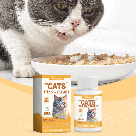 Cat Care With Multi-Dimensional Fish Oil Tablets Cat Care Vitamin Moisturizing Skin Fish Oil Care Tablets - V.I.P Digital Presence