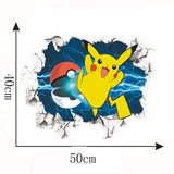 Cartoon anime children's room decoration wall sticker self-adhesive 3D Pikachu Digimon PVC sticker poster wall decoration - V.I.P Digital Presence