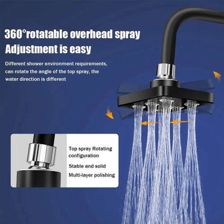 High Pressure Shower Head Water Saving Rainfall Showerhead 360 Degree Rotatable Filter Faucet Tap Shower Bathroom Accessories - V.I.P Digital Presence