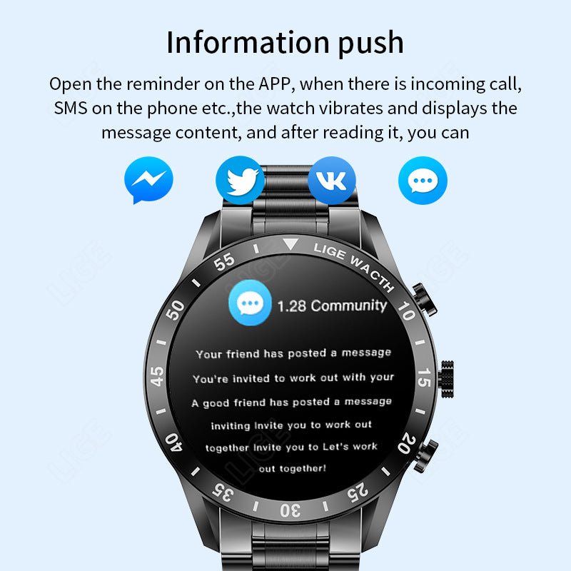 Bluetooth call smart watch pedometer sports multifunctional men's waterproof bracelet watch - V.I.P Digital Presence