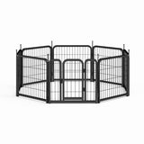 8-panel dog fence, 24 inch small dog pet fence, portable indoor pet game fence. Black, 22.2 inches wide x 23.6 inches high. - V.I.P Digital Presence