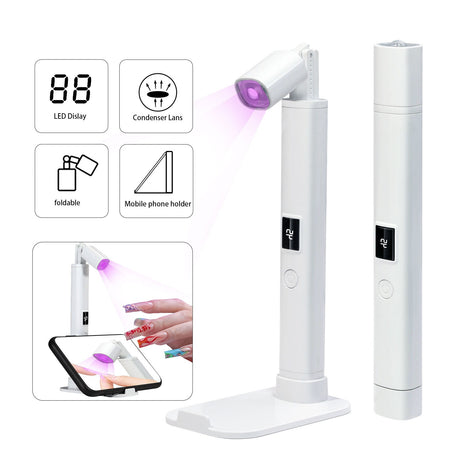 Mini UV Nail Lamp Dryer Machine Portable USB Rechargeable LED Nail Quick Drying Light Handheld Manicure Lamp For Gel Varnish - V.I.P Digital Presence