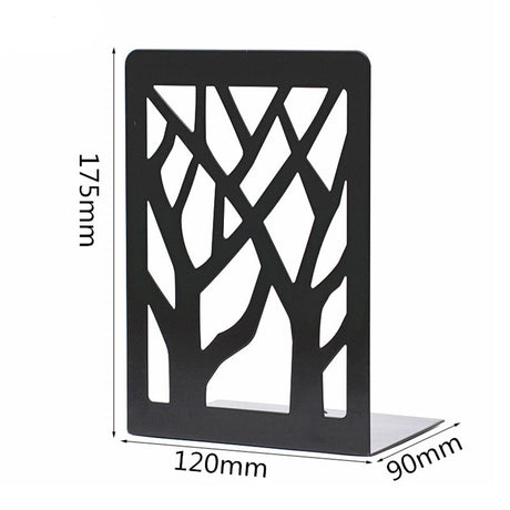 1 Pair Metal Fashion Bookends Bookends for Shelves Metal Bookend Supports for Shelves and Desk - V.I.P Digital Presence