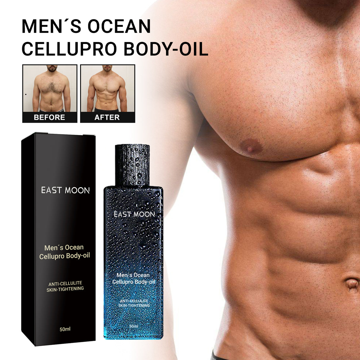 Men's Firming Body Oil, Strengthens Firming Belly Chest Muscles Men's Toning Abs Oil - V.I.P Digital Presence