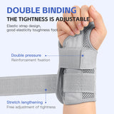 Wrist guard tendon sheath with adjustable double straps thin wrist strap