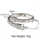 Fashionable Opening Bracelet Ins Style Diamond Set Interwoven Two Color Bracelet Personalized Hip Hop Men's Handpiece - V.I.P Digital Presence