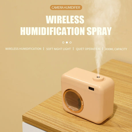 New Camera Mini Humidifier USB Charging Creative Night Light Silent Indoor Household Humidifier - V.I.P Digital Presence
