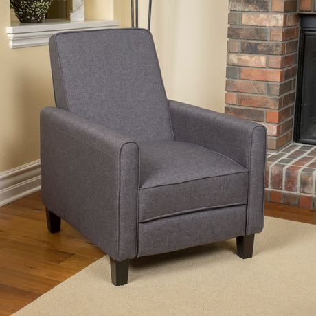 Smoke Fabric Push Back Chair for Elegant Home Décor - V.I.P Digital Presence