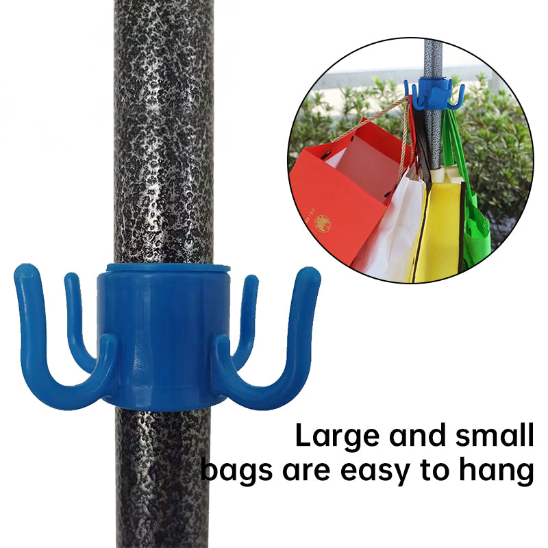 Portable Beach Umbrella Hook: 4-prong, universal for hats, bags, clothes; fits camping/beach umbrellas. - V.I.P Digital Presence