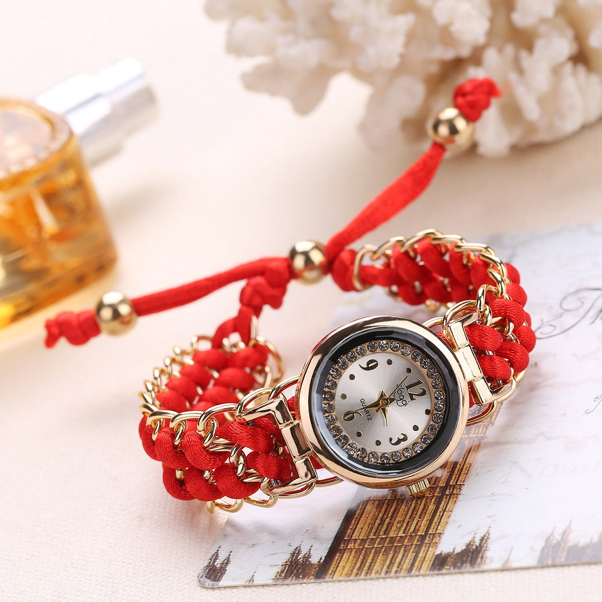 New small dial with diamond inlay Women's woven rope watch Women's creative fashion retractable rope quartz watch - V.I.P Digital Presence