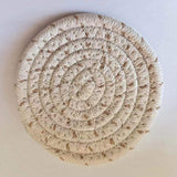 Cotton thread placemat hand woven insulation mat bowl mat cup mat thickened and simple cotton linen table mat - V.I.P Digital Presence