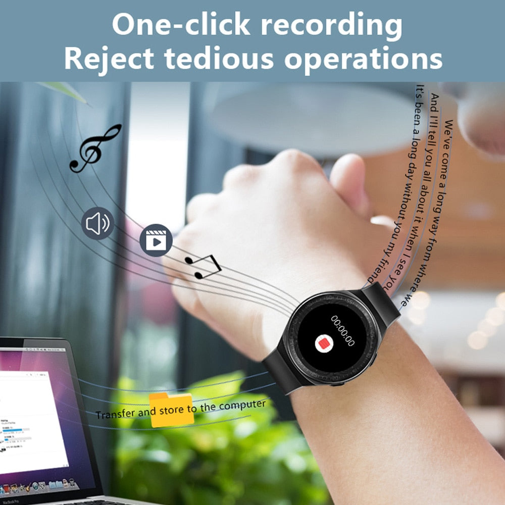 MT-3 8G Memory Music Smart Watch Men Bluetooth Call Full Touch Screen Waterproof Smartwatch Recording Function Sports Bracelet - V.I.P Digital Presence
