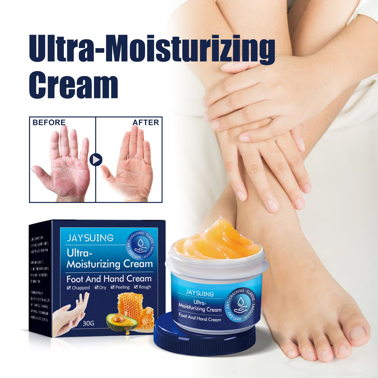 Anti-Crack Repair Hand Cream, Improves Cracked Rough Skin, Removes Dead Skin And Hydrates Hands And Feet Cream
