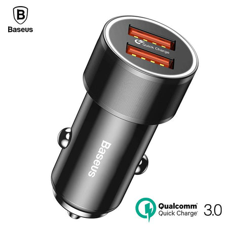Baseus Dual USB  Charge QC 3.0 Car Charger  Fast Charging Universal 36W Car USB Charger - V.I.P Digital Presence