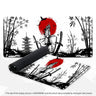 Alfombrilla de ratón Samurai Warrior para gamers, accesorios para ordenador, teclado, mesa, alfombrilla de ratón negra, empresa, accesorio de escritorio para portátil y gaming