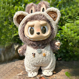 Ropa con diseño LABUBU de 58 cm, ropa de muñeca ZIMOMO, juguete de peluche LABUBU de goma, ropa linda