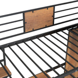 Twin Size Loft bed with L-shape Desk and Wardrobe, Black - V.I.P Digital Presence