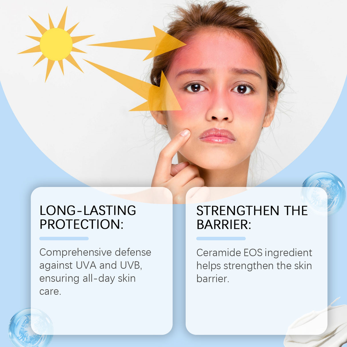 Ceramide Protective Cream, Refreshing And Moisturizing In Summer, Protects Skin, Restores Uv Isolation And Prevents Sweat - V.I.P Digital Presence