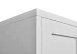 White metal kitchen storage cabinet, kitchen pantry storage cabinet with door and shelf, adjustable leveling feet - V.I.P Digital Presence