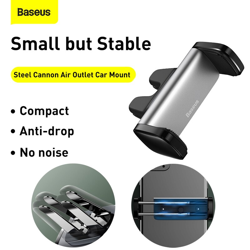 Baseus Car Phone Holder Air Vent Stand for Iphone XS 11 Samsung 4.7-6.5 Inch Mobilephone Auto Support Mount Car Phone Bracket - V.I.P Digital Presence