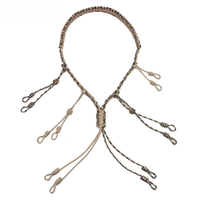 Hunting Decoy Rope Hunting Duck Call Lanyard Cord Hunter Game Whistle Lanyard Hunting Decoy Rope with 12 Adjustable Loops Rings - V.I.P Digital Presence
