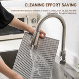 Dishes drain pad insulation pad can be cut kitchen wash countertop drain dishes sink stove water control silicone mat - V.I.P Digital Presence