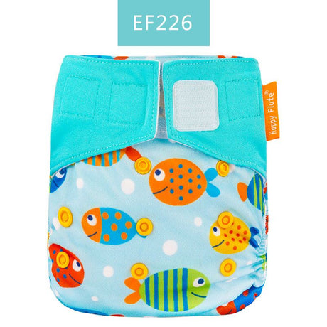 Happy Flute 1 pcs heavy wetter night AIO AI2 baby cloth diaper nappy one size fit all - V.I.P Digital Presence