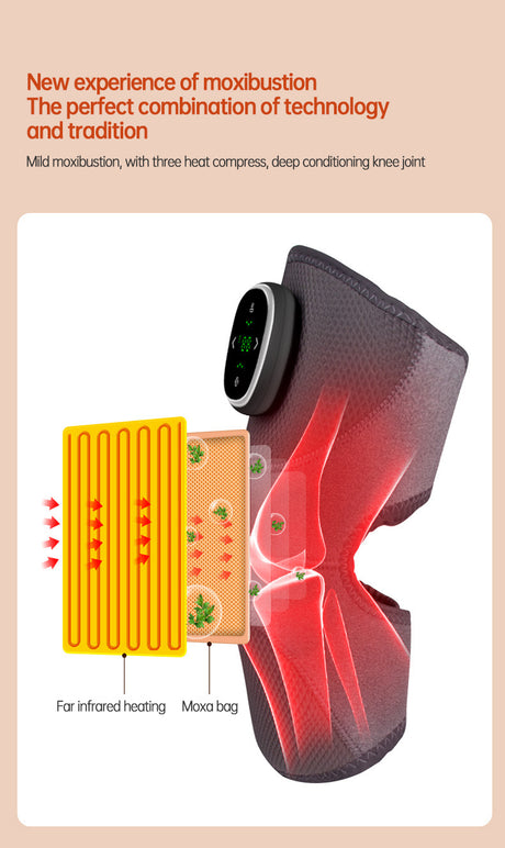 Heated Knee Brace Wrap Pad Dual-use Thermostat Usb Heating Knee Pads For Knee Sprains Strains Arthritis with massage - V.I.P Digital Presence