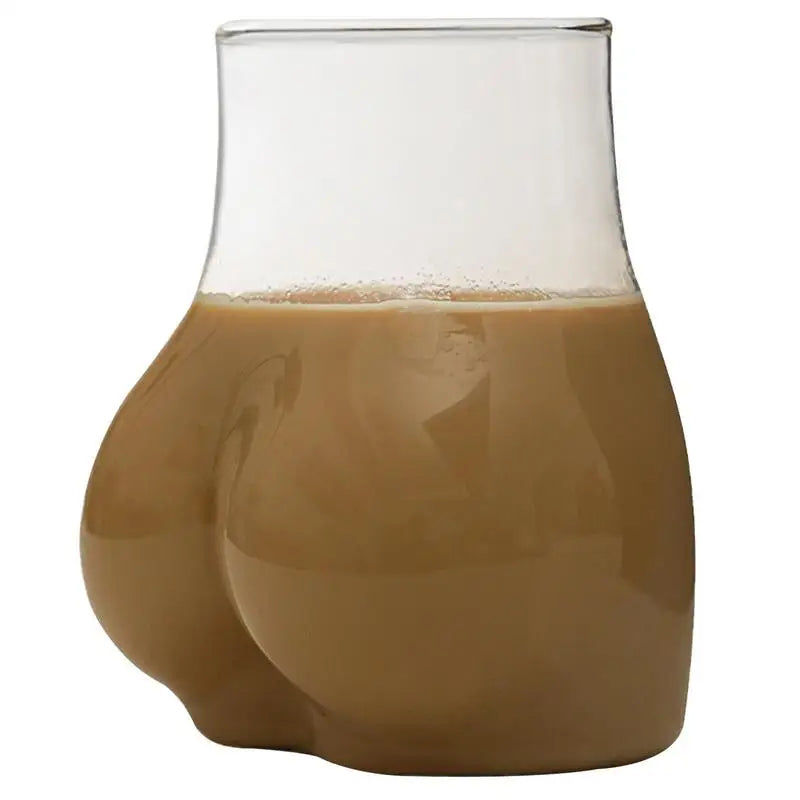 creative Butt Drinking Glass  Borosilicate Glass Transparent Butt Drinking Cup Funny Glass Cup For Holiday Thick Coffee Mug - V.I.P Digital Presence