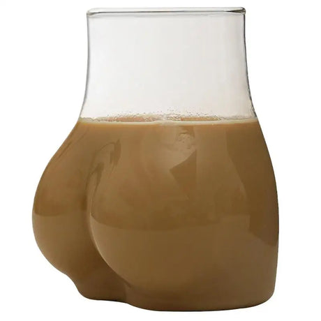creative Butt Drinking Glass  Borosilicate Glass Transparent Butt Drinking Cup Funny Glass Cup For Holiday Thick Coffee Mug - V.I.P Digital Presence