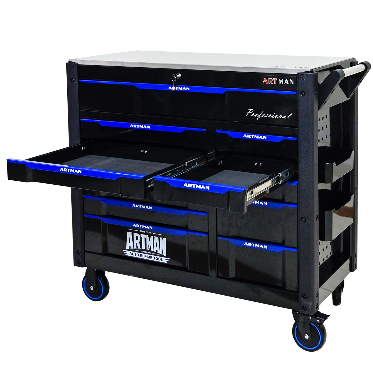 12-Layer Drawer Multi-Purpose Tool Car, With Wheels, Iron Top - V.I.P Digital Presence