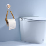 Wooden Hook Seamless Adhesive No Drilling Handmade Woven Hemp Rope Towel Rack Tissue Holder Bathroom Toilet - V.I.P Digital Presence