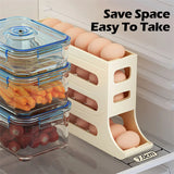 Refrigerator Egg Storage Box Automatic Scrolling Egg Holder Kitchen Large Capacity Dedicated Rolling Egg Storage Box for Kitchen - V.I.P Digital Presence
