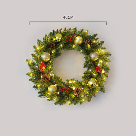 Christmas wreath rattan 30/40/50/60cm Christmas decoration wreath door hanging scene - V.I.P Digital Presence