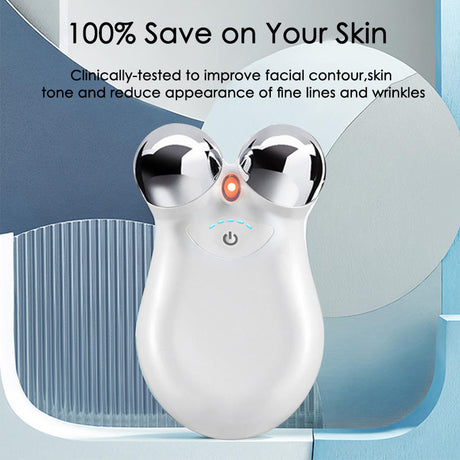 Face Micro Current Household Beauty Instrument Micro Current Second-Generation Beauty Instrument Roller Instrument 3D Lifting And Tightening Facial Beauty Instrument - V.I.P Digital Presence