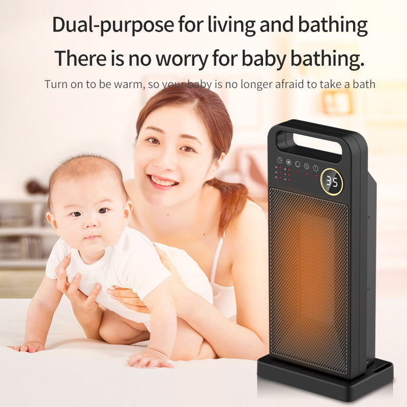 PTC Remote Control Electric Heater Touch Screen Vertical 120 Degree Shaking Head Heater - V.I.P Digital Presence